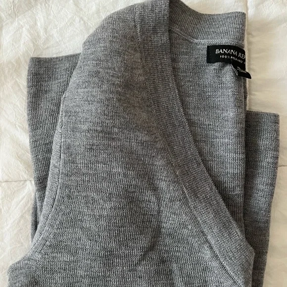 NWOT Banana Republic Grey Merino Wool Sweater - Picture 8 of 8